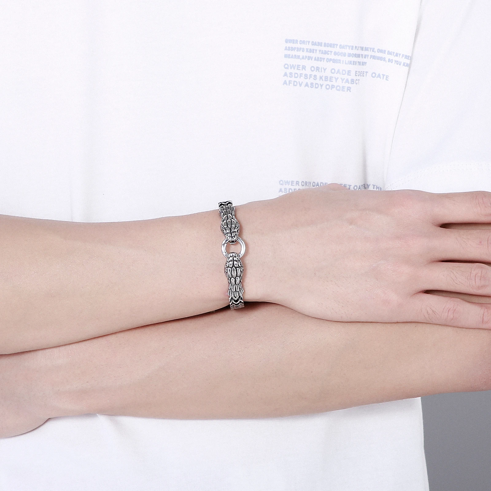 Kalen Punk Snake Chain Stainless Steel Men's Bracelet Simple Wristband Jewelry As A Gift