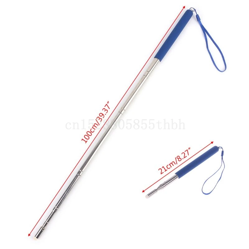 Multifunction Pen Professional Torch Whiteboard Pen Felt Head Stainless Steel Telescopic Teacher Pointer 1M