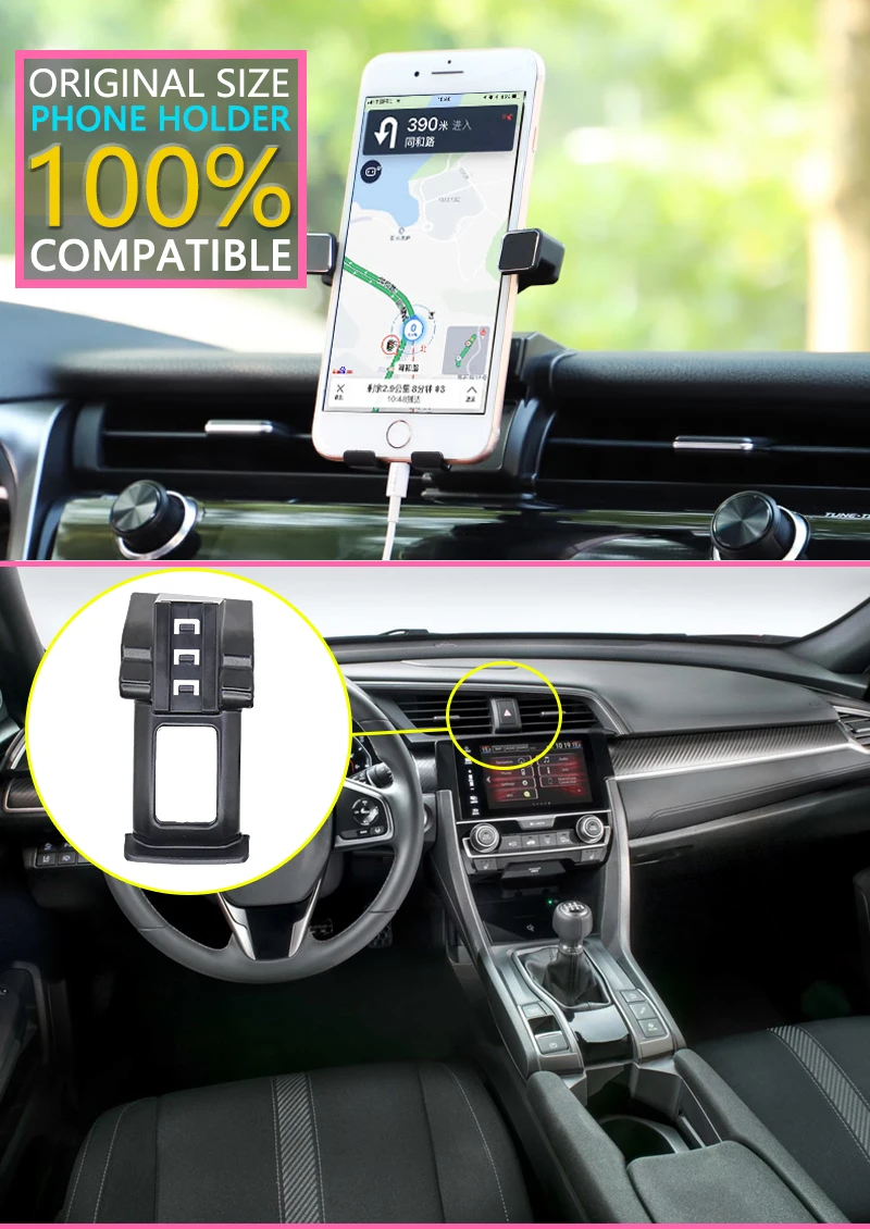 Автомобильный держатель мобильного телефона для Honda Civic 10 FC FK~ gps Поддержка телефона voiture кронштейн автомобильные аксессуары