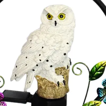

Outdoor Solar Lamp Owl Solar Powered Light,Stone owl for Bird Pest Control Scarecrow Garden Courtyard Decoration