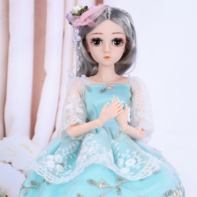 

1/4 SD Dolls 18inch 18 Ball Jointed Dolls BJD Doll with Clothes Outfit Shoes Wig Hair Makeup Best Gift for Girls
