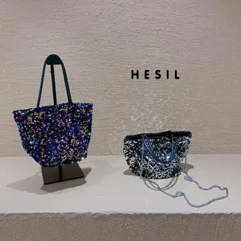 

Fashion trend all-in-a-kind blingbling Sequin baby handbag messenger bag single shoulder bag women's Bag Tote Bag