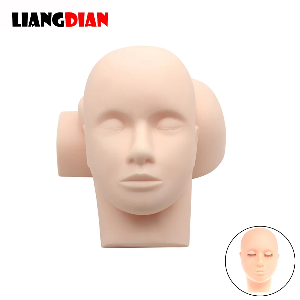 

1PC Practice Massage Train Model Head For Tattoo Training Mannequin Flat Head Eyelash Training Lash Graft Eyelashes Extension