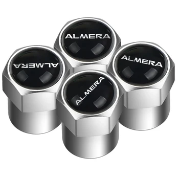 

4PCS Car Accessories metal Wheel Tire Valve Caps for Nissan Almera Qashqai Murano X Trail X-trail Car Accessories Car Styling