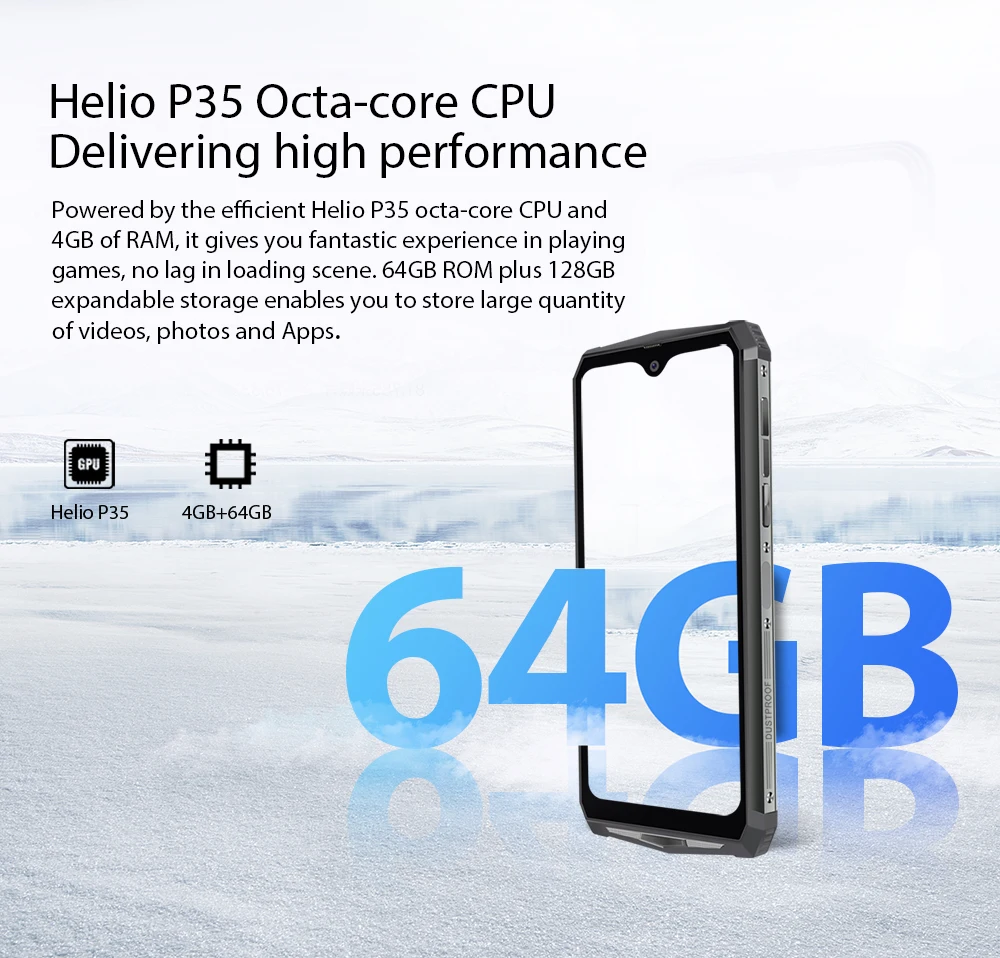 Blackview BV9100 4 Гб 64 Гб мобильный телефон 6,3 ''экран капли воды Восьмиядерный Android 9,0 16MP Быстрая зарядка 13000 мАч OTG NFC Смартфон