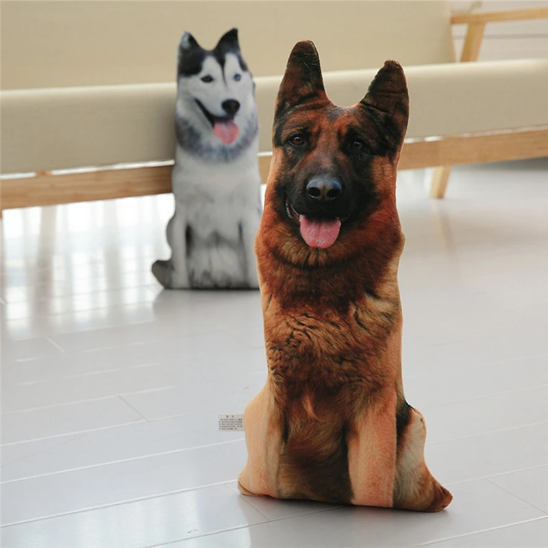 Подушки Новая мода забавная 3D собака подушка принт креативный милый плюшевый подарок Coussin