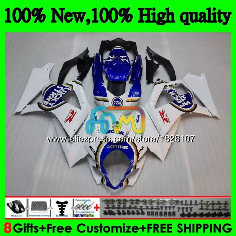 Корпус для SUZUKI 1000CC GSXR-1000 Лаки синий прохладный K7 GSX-R1000 GSXR 1000 07 08 43BS образования легкой пены. 3 GSXR1000 GSX R1000 2007 2008 07 08 обтекатели - Цвет: No. 1