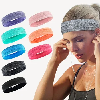 

Unisex Sports Headband Sweatband With Anti-slip Headband Yoga Hair Band Sport Elastic Sweatband Outdoor Gym Band 8 Colors