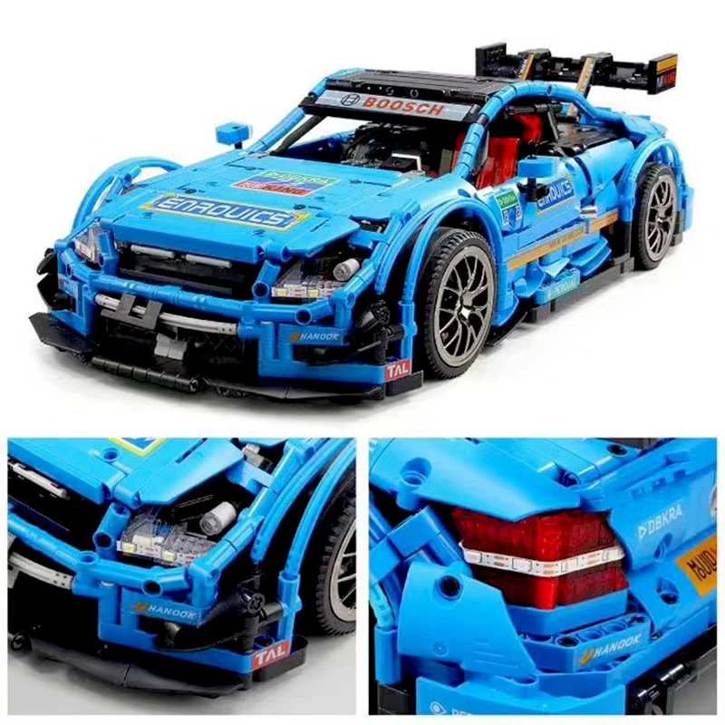 13073 Technic, супергоночный автомобиль, строительные блоки, кирпичи, светодиодный светильник/мощный автомобиль AGM C63, MOC-6687, игрушки для детей, подарок