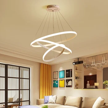 

Nordic Chandelier Acrylic LED Dimming Suspension Light Simple Decorative Modern Lighting Hanglamp Dimmable Fixture Luminaire