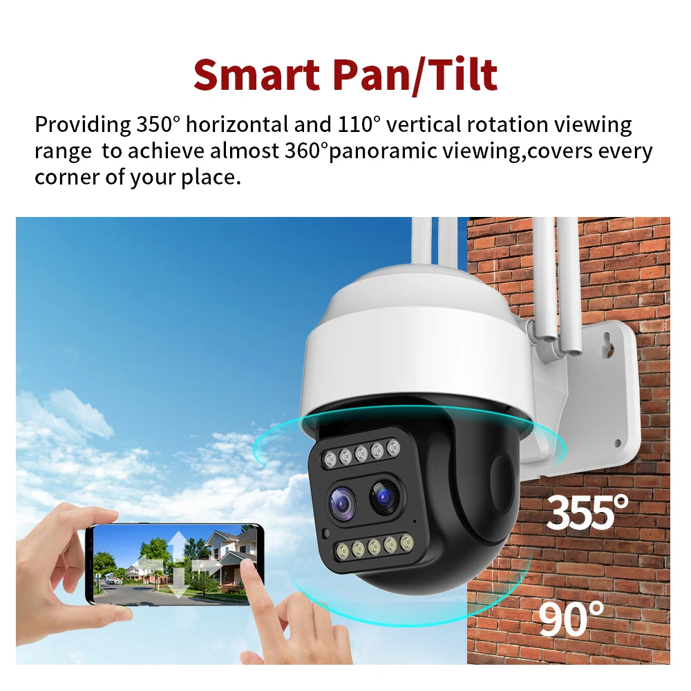 5MP IP Camera Dual Lens Binocular Wireless WiFi Camera 12X Zoom 1080P 3MP CCTV Surveillance Security AI Human Detect tracking 5MP IP Camera Dual Lens Binocular Wireless WiFi Camera 12X Zoom 1080P 3MP CCTV Surveillance Security AI Human Detect tracking