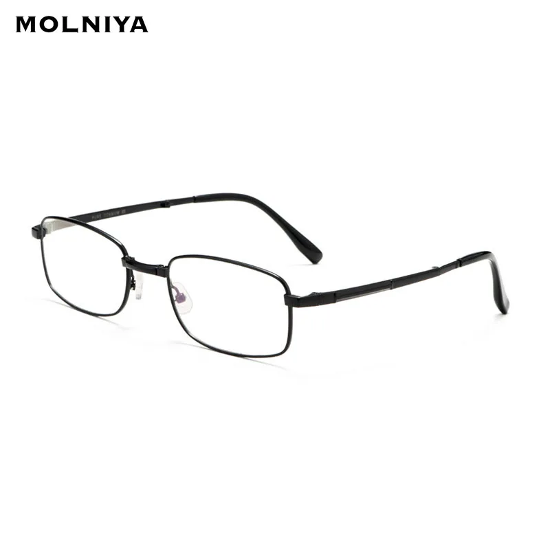 Pure Titanium Fold Women Glasses FrameTransparent Spectacle Men Myopia Optical Female Eyeglasses Frame Glasses Without Degree