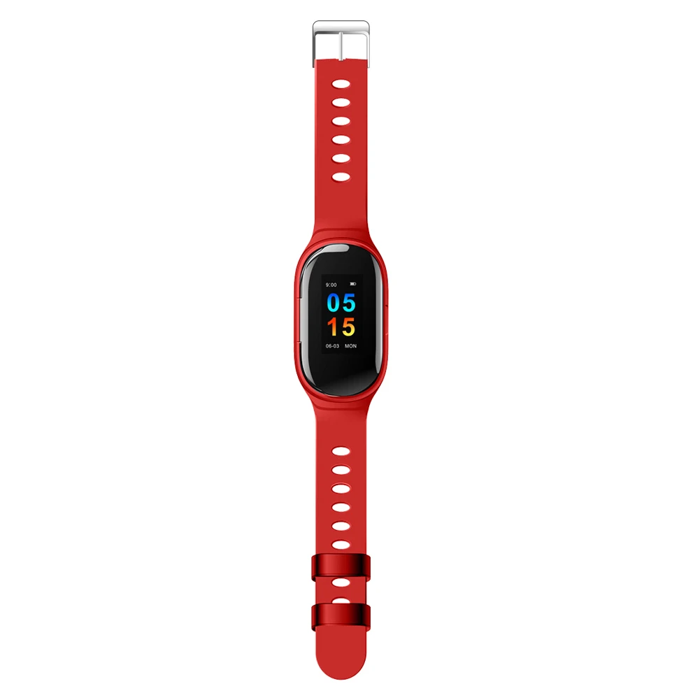 Red Новейшие умные часы с Bluetooth наушниками, спортивные часы, монитор сердечного ритма, смарт-браслет, наушники-вкладыши для samsung huawei Watch - Цвет: Red