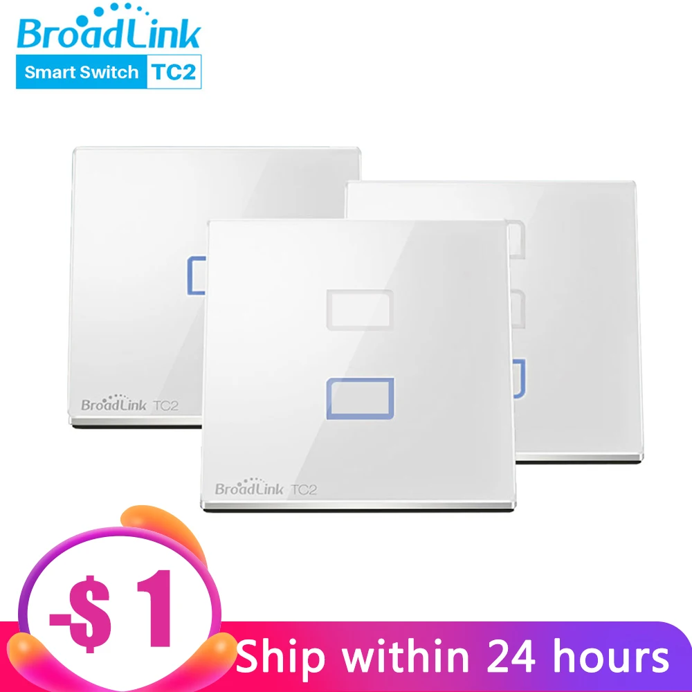 Настенный выключатель Broadlink TC2 с поддержкой Wi Fi и управлением через