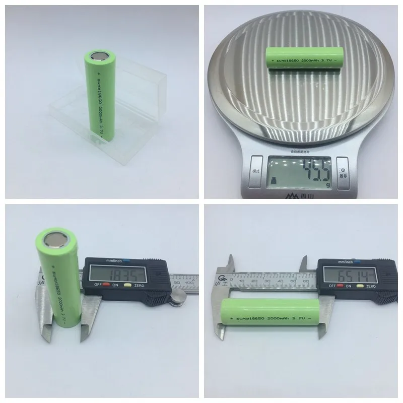 Suqy 100% 18650 аккумуляторные батареи 3 7 в 2000 мАч без Pcb 1/2/3/4/6/8/10 шт.|Перезаряжаемые