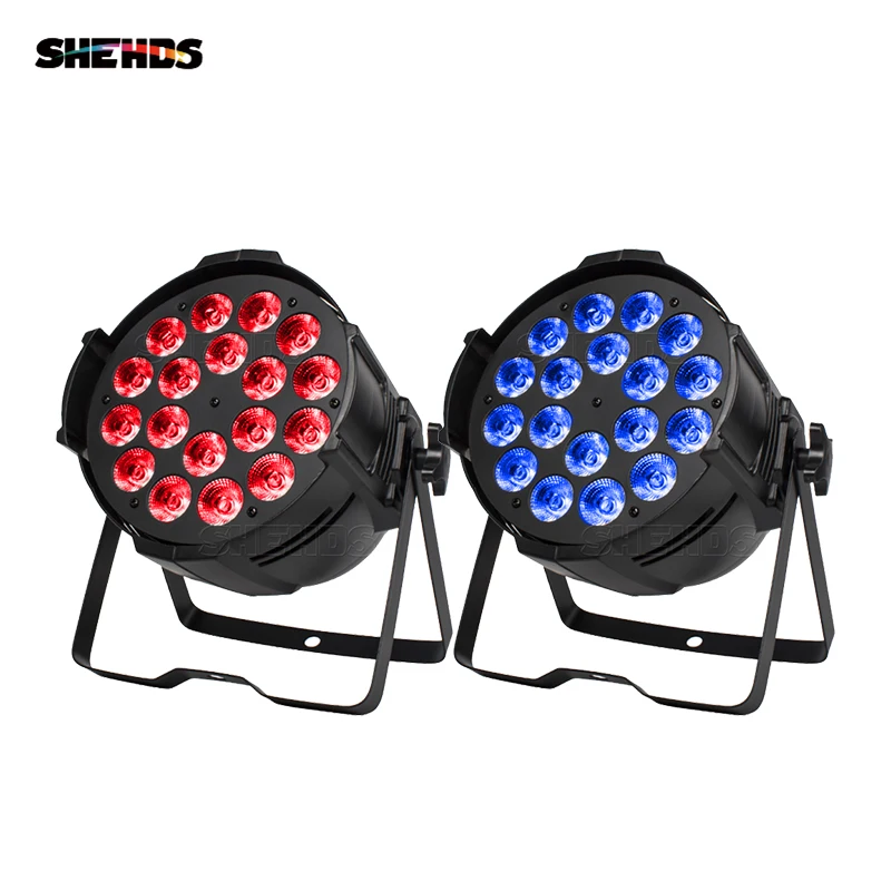 2pcs 18x18W RGBWA+UV Big Aluminum Alloy LED Par Lighting 18x12W 18x15W DJ Disco Party Theaters Nightclub Bar Stage & Dj SHEHDS
