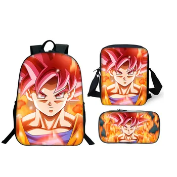 

3Pcs/Set Anime Dragon Ball Z Super Backpack Mini Backpack Pencil Bags School Students Best Gifts For Children Son Goku Mochilas
