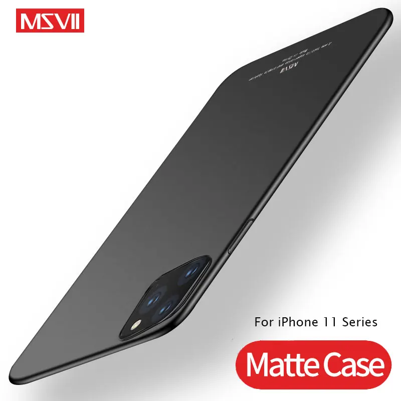 Чехол MSVII для iPhone 11 Pro Max Ультратонкий матовый чехол Apple тонкий Pro|Бамперы| |