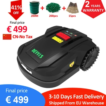 499 EURO CHINA NO TAX 2021 Newest 7th Generation DEVVIS Robot Lawn Mower H750T For Small Lawn Updated With 4.4Ah Lithium Battery 1