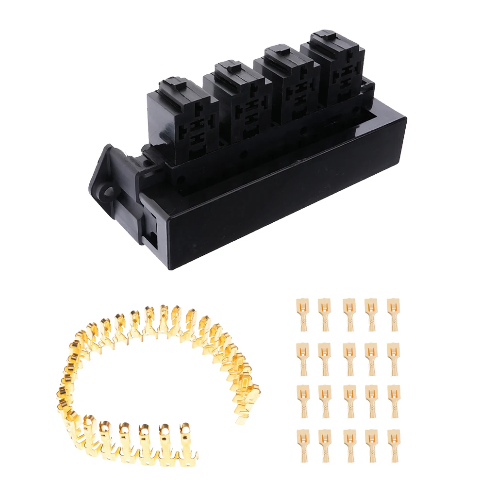 12V 80A Автоматическая Замена 5 Pin 15 Way 4 релейная розетка Держатель коробки Houisng с