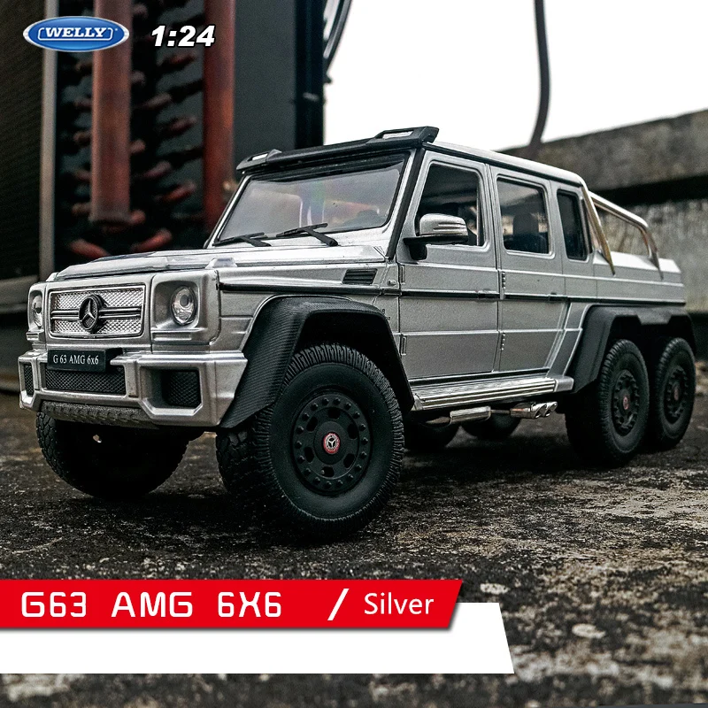 WELLY 1: 24mercedes G-Class G63 модель автомобиля из сплава Модель автомобиля Моделирование Украшение автомобиля коллекция Подарочная игрушка Литье под давлением модель мальчика - Цвет: G63 AMG