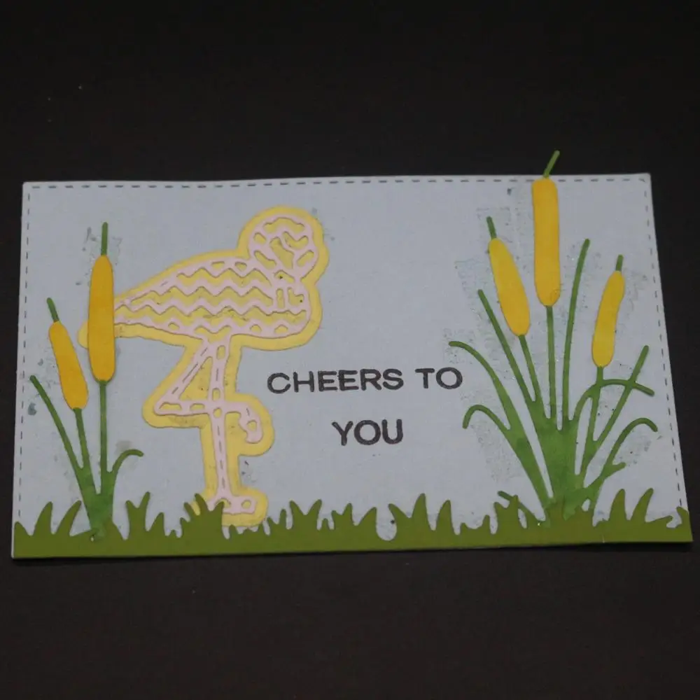 

Bird by the river greeting cutting mold DIY scrapbook album decoration supplies clear stamp mold paper card