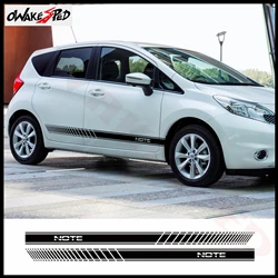Car-Door-Side-Long-Stripe-Skirt-Decor-Sticker-For-Nissan-Note-NISMO-S-Racing-Sport-Styling