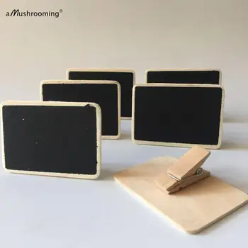 

50x MINI CHALKBOARD BLACKBOARDS ON EASEL STAND PLACE HOLDER natural wood chalkboard wedding table