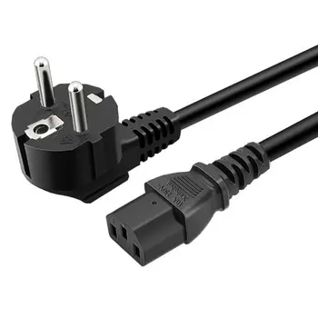 

EU Power Cord 1.5m Angle Plug IEC C13 Power Supply Cable For Projector PC Monitor Printer for Samsung for LG TV