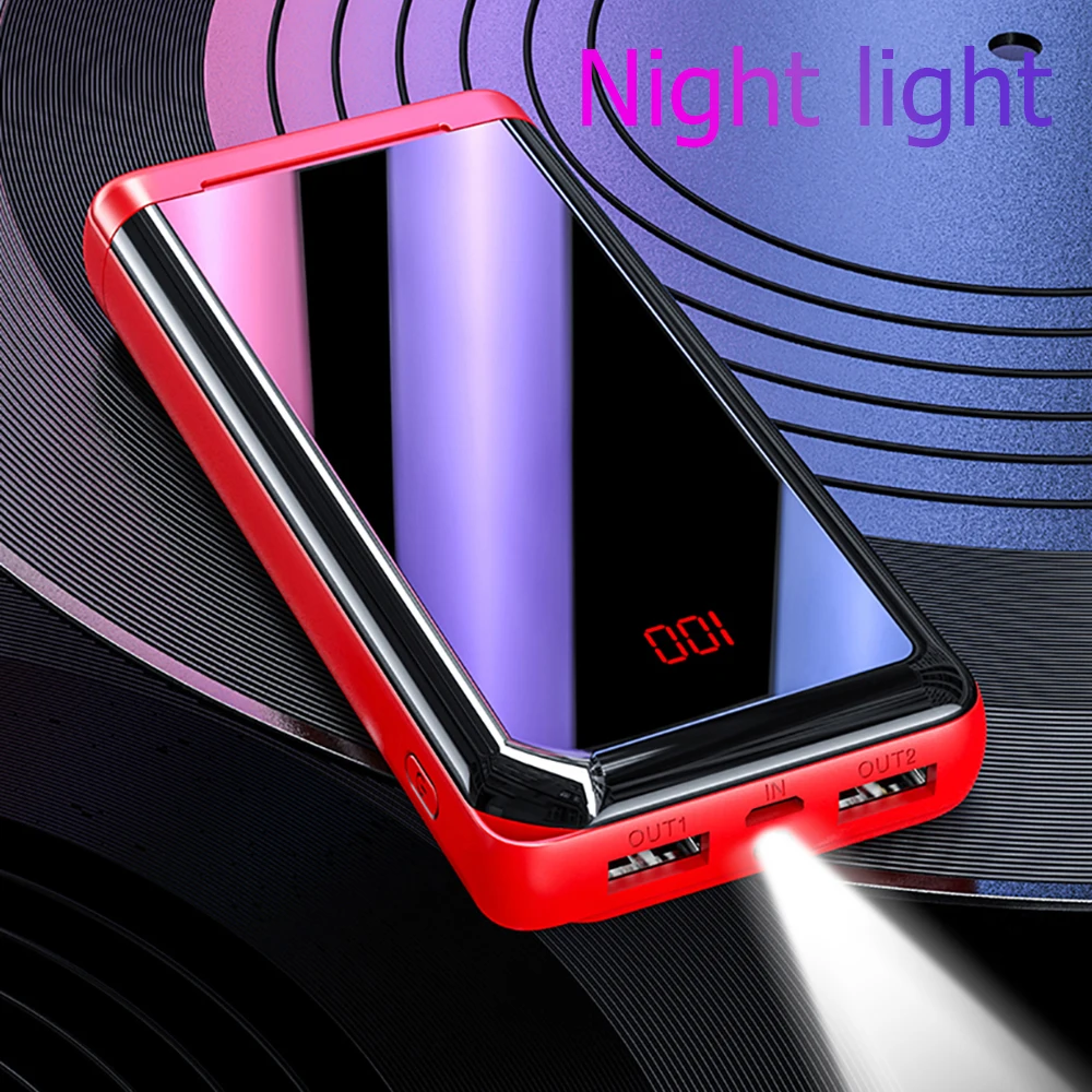 Power Bank 20000mAh Charging USB PoverBank External Battery Charger With Bluetooth earphone 5.0 For iPhone Xiaomi Huawei Samsung