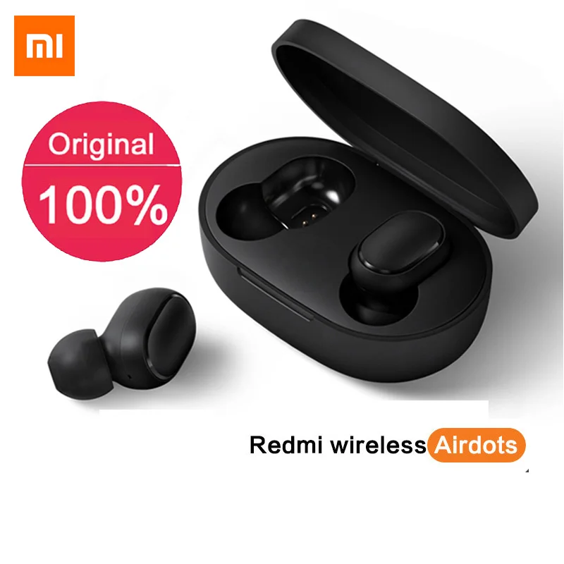 Original Xiaomi Redmi Airdots 2 TWS Earphone True Wireless Bluetooth 5.0 Stereo bass With Mic Handsfree Earbuds AI Control