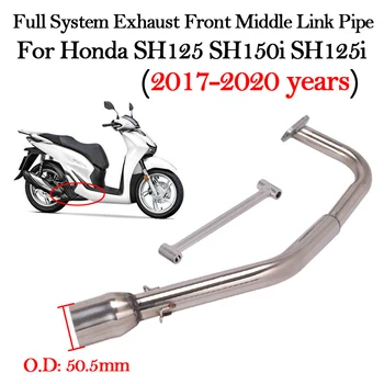 Slip On Motorcycle Exhaust Full System Modified Front Middle Link Pipe Escape Muffler For Honda SH125 SH150i SH125i 2017 - 2020