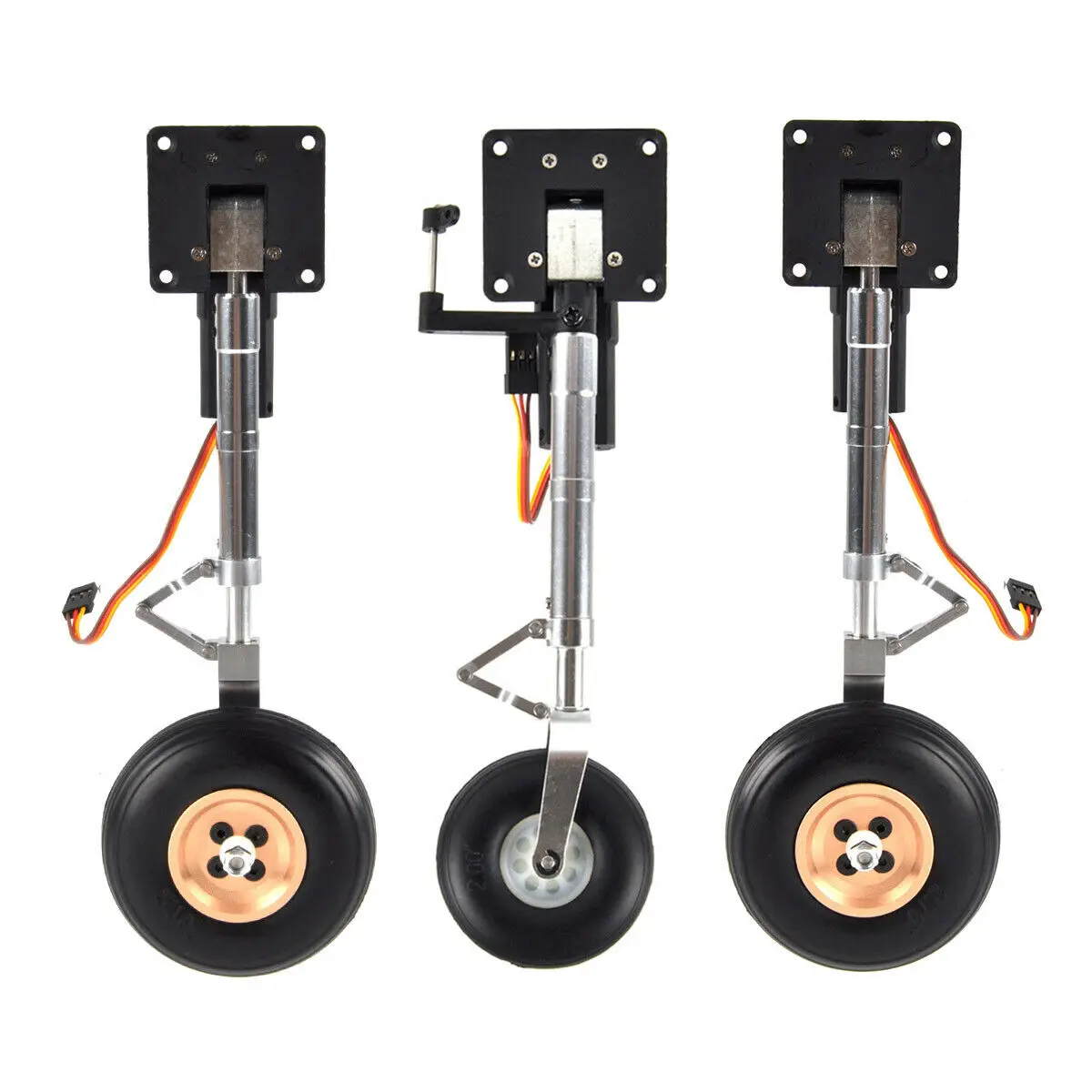 Electric Servoless Retractable Landing Gear Anti-vibration With Wheels for 5-6kg RC P47 Plane | Игрушки и хобби