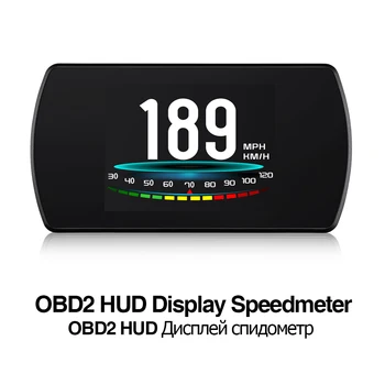 

Head-Up Display OBD2 HUD Car On-board Computer 4.3" HD TFT Digital Speed Projector Coolant Fuel Fault Code Clear