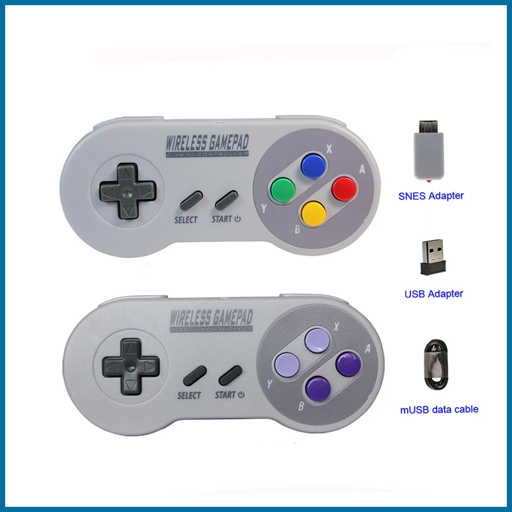 S ROBOT wireless gamepad 2.4GHZ, suitable for SNES Super Nintendo classic MINI game console remote control accessories RPI163 afbeelding