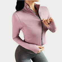 COLORVALUE разноцветная куртка для бега с длинным рукавом на молнии, женский спортивный костюм, топ для йоги, фитнеса, Спортивная Женская куртка с отверстиями для пальцев