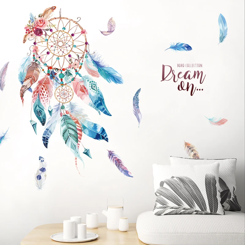 [SHIJUEHEZI] перья «Ловец снов» наклейки на стену DIY мультфильм наклейки на стены для детской комнаты Детская Спальня украшение для спальни