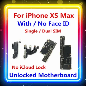 

Original For iPhone XS Max motherboard with / NO Face ID Unlocked For iPhone XS Max logic board with chips facial identification