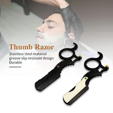 Straight Edge Barber Razor Haircut Beard Shaving Tools Manual Depilation Hair Razor Hairdresser Safety Razor Replaceable Blades