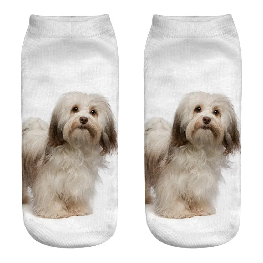 Womail стиль 3D Собака Печать средние спортивные носки уникальный дизайн женские носки с принтом высокое качество милые Мультяшные носки