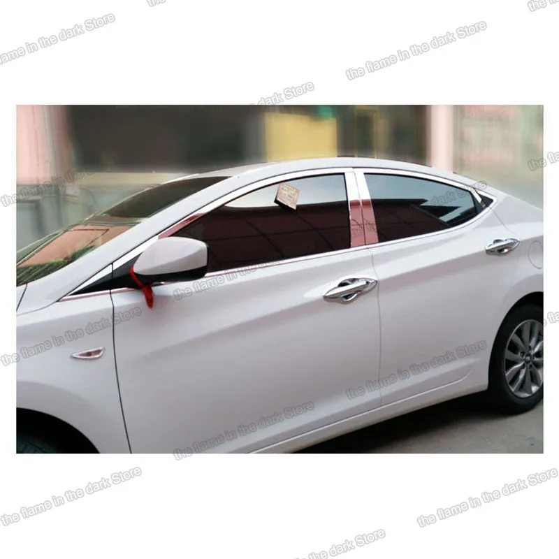 Автомобильные окна из нержавеющей стали lsrtw2017 304 для hyundai elantra 2010 2011 2012 2013 2014 2015 2016