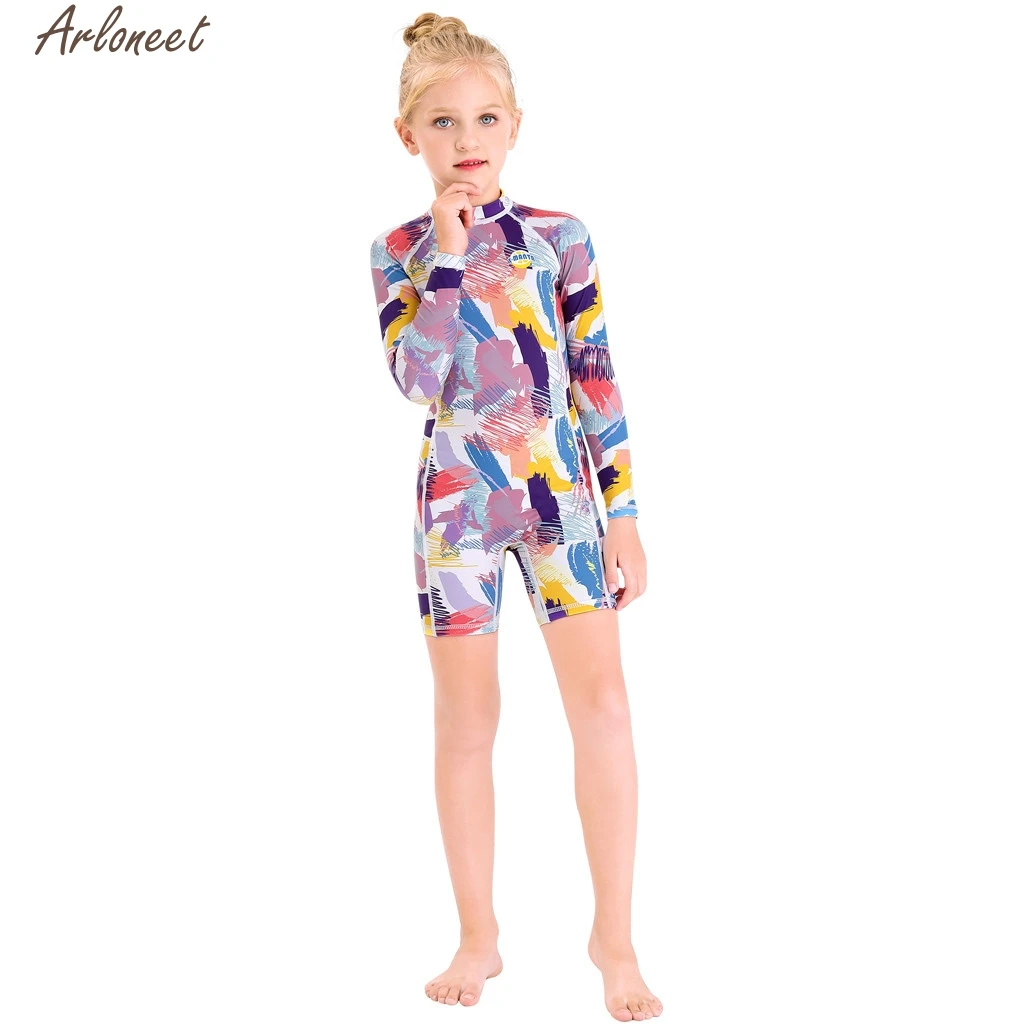 Милый детский купальный костюм русалки для маленьких девочек купальник-бикини с