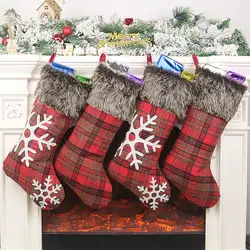 Детская плюшевая игрушка для девочек, украшение рождественской елки, подвеска, плюшевая игрушка, красные яркие носки, сумка для детей