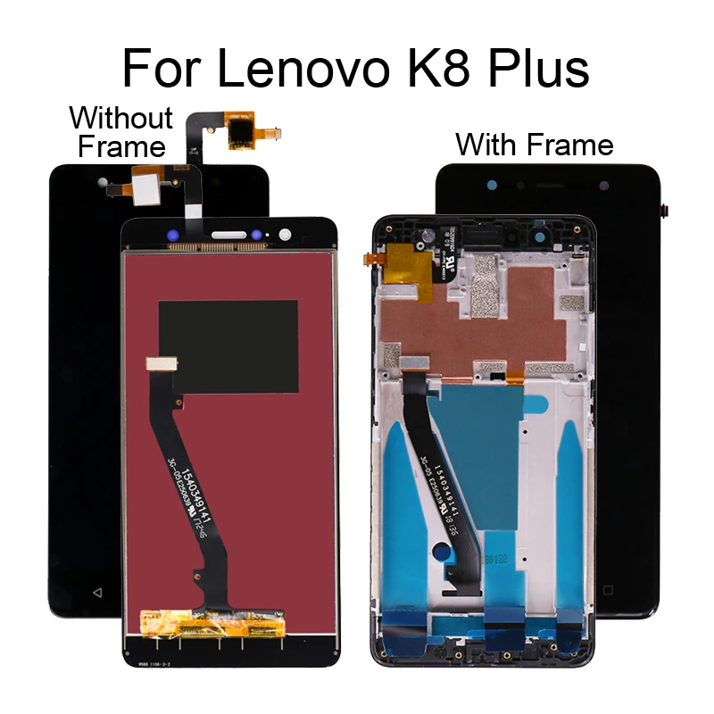 Для Lenovo Vibe K8 Plus LCD + сенсорный экран дигитайзер рамка для дисплей сборка ремонт 5 2