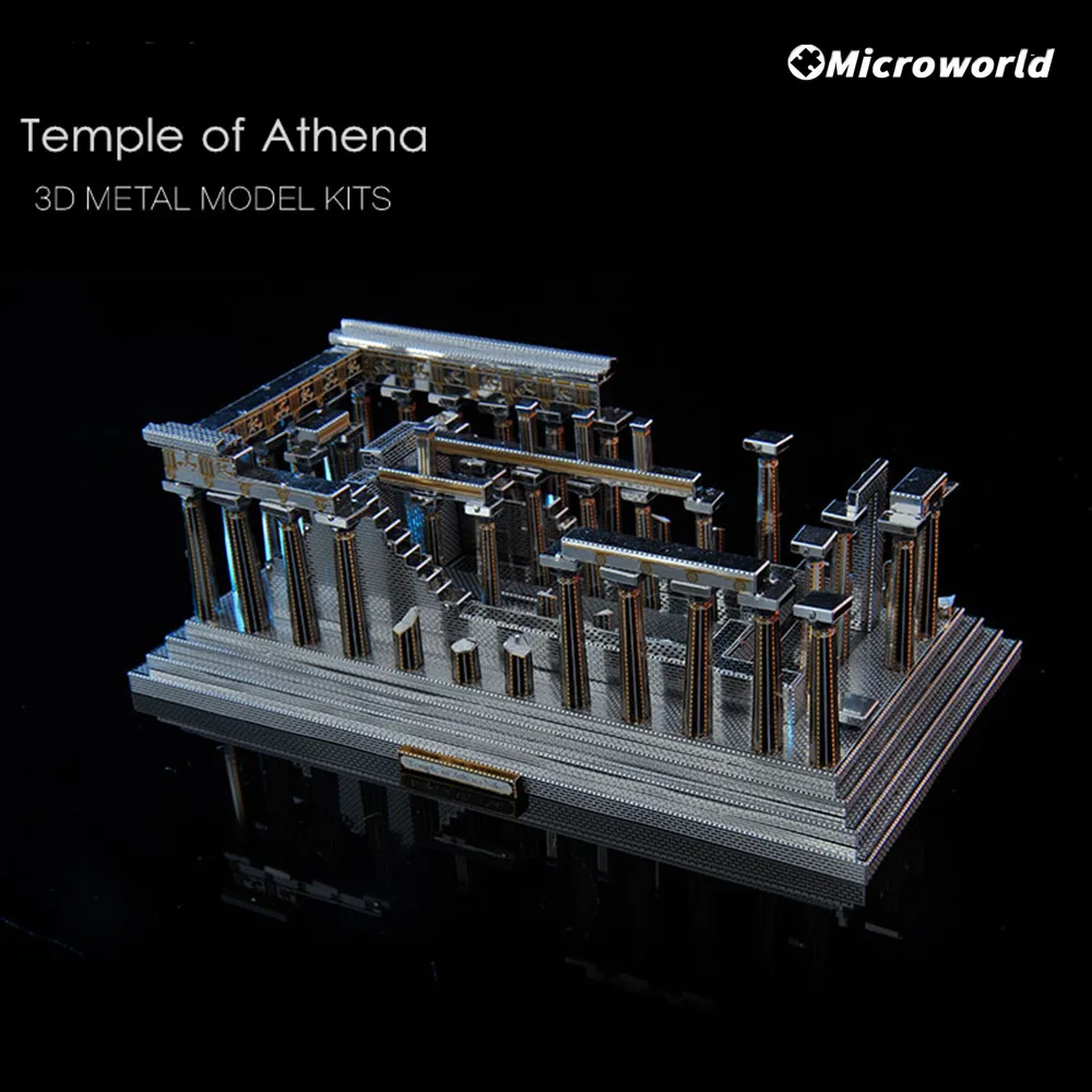 Microworld 3D Metal Puzzle Games Temple of Athena Building Models Kits DIY Laser Cut Jigsaw Toys Christmas Gifts For Teen Adult 5