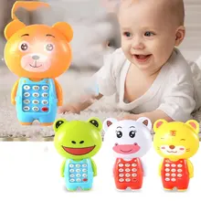 Креативный мультяшный музыкальный мобильный телефон светящийся Детский развивающий маленький подарок детские игрушки