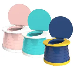 Suporte sanitário portátil 2 em 1, assento dobrável com bolsa de armazenamento para crianças pequenas, meninos e meninas, cadeira de banheiro para treinamento em viagem