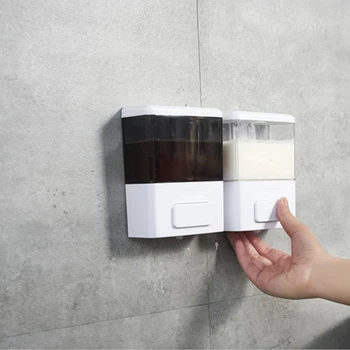 

Manual Soap Dispenser Wall Mounted Shampoo Conditioner Shower Gel Bathroom Kitchen YE-Hot