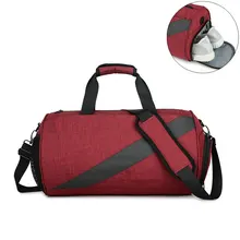 С разделителем для сухого и влажного путешествия сумки для мужчин и женщин водонепроницаемые спортивные багажные Наплечные сумки для ночного вещания обувь переносная сумка S014