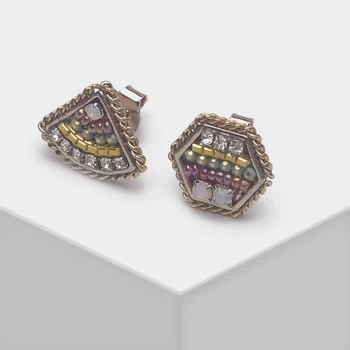 

Amorita boutique Geometric nail bead stud earrings